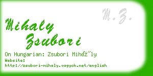 mihaly zsubori business card